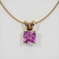 0.73 Ct. Pinkish Purple Sapphire Pendant, 14K Yellow Gold 1